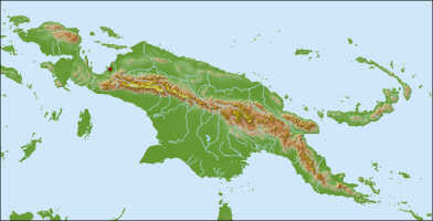 Distribution of Bulbophyllum phalaenopsis in New Guinea