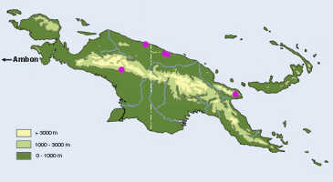 Map: Dendrobium chamaephytum Schltr., distribution map.